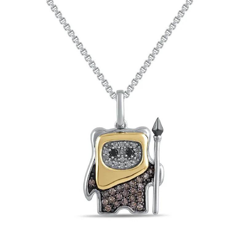 Star Wars™ Fine Jewelry 1/5 CTW Diamond EWOK™ Pendant in Sterling Silver