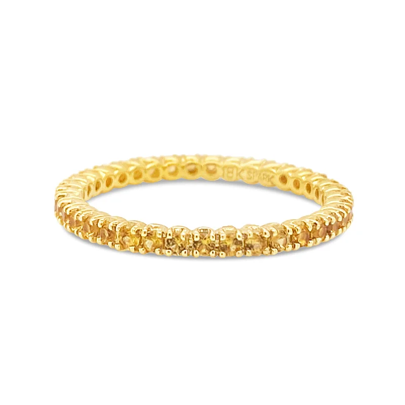 Yellow Gold Yellow Sapphire Eteernity Band